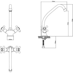 Robinet mélangeur de cuisine Beverly - ROUSSEAU - Sans douchette - St