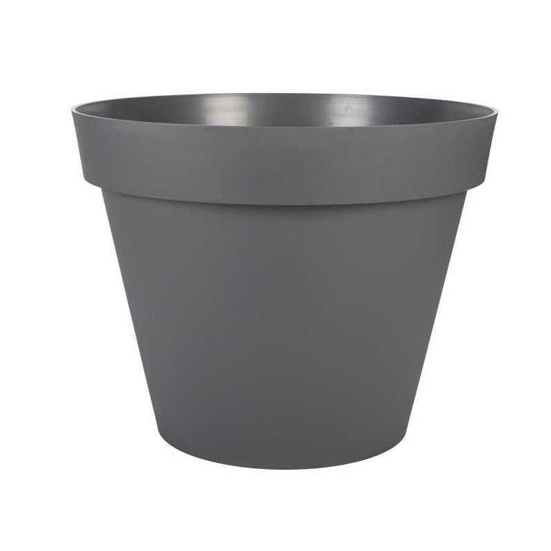 EDA Pot de fleur rond TOSCANE - 76 L - Ø 60 x H 47 cm - Gris anthraci EDA Pot de fleur rond TOSCANE - 76 L - Ø 60 x H 47 cm - Gris anthraci