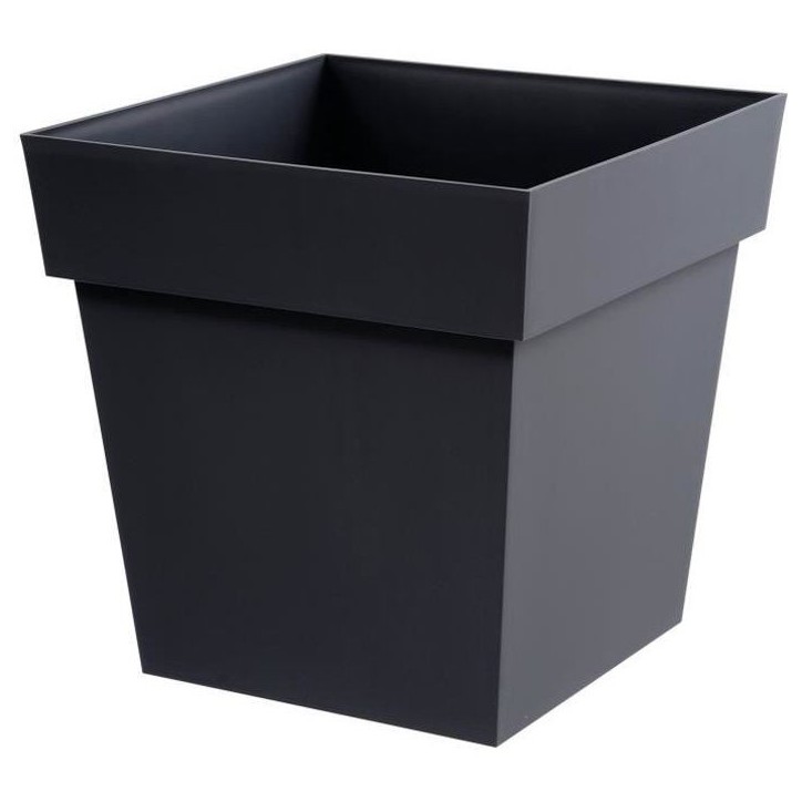 Pot de fleur Carré 40 cm - EDA - Toscane - 38 L - 39 x 39 x H.39 cm - Gris Anthracite Pot de fleur Carré 40 cm - EDA - Toscane - 38 L - 39 x 39 x H.39 cm - Gris Anthracite