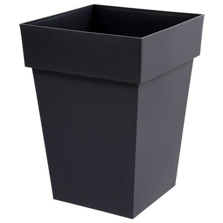 Pot de fleur mi-haut Carré 40 cm - EDA - Toscane - 51 L - 39 x 39 x H. 53 cm - Gris Anthracite Pot de fleur mi-haut Carré 40 cm - EDA - Toscane - 51 L - 39 x 39 x H. 53 cm - Gris Anthracite