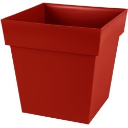 EDA Pot de fleur carré TOSCANE - 38 L - 39 x 39 x H39cm - Résistant