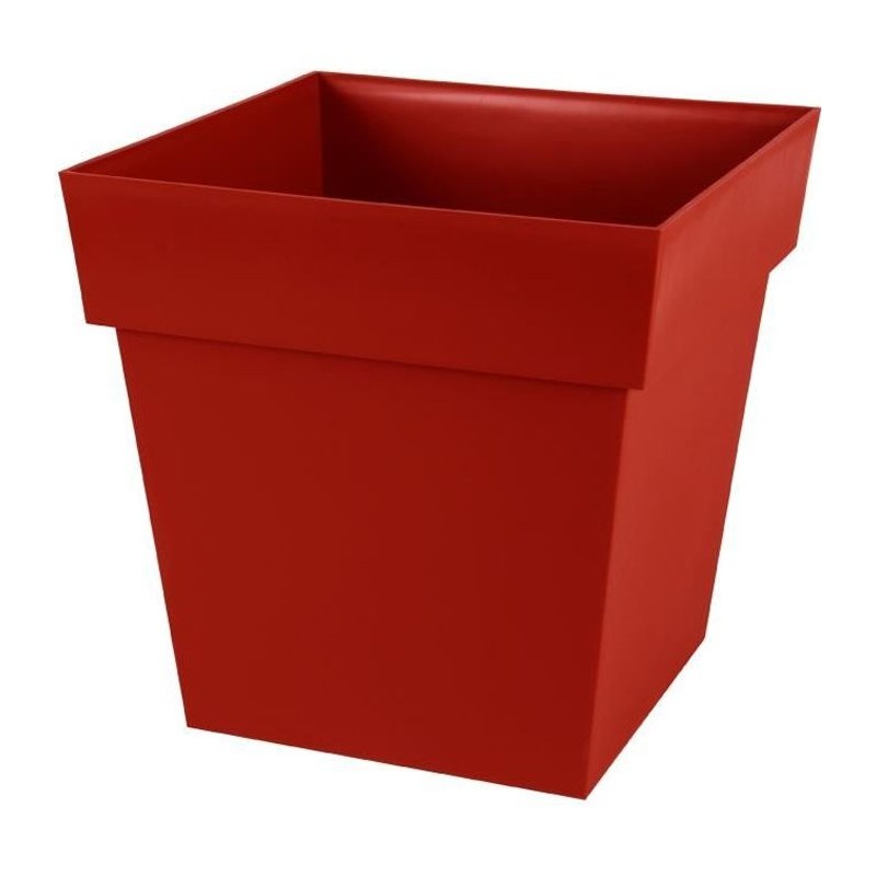 EDA Pot de fleur carré TOSCANE - 38 L - 39 x 39 x H39cm - Résistant EDA Pot de fleur carré TOSCANE - 38 L - 39 x 39 x H39cm - Résistant
