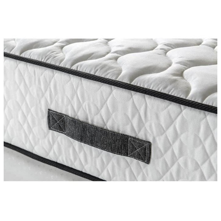 Ensemble matelas sommier 180 x 200 cm Hauteur 24 cm - ressorts ensachés - 7 zones - réversible - fabriqué en Belgique - DEKO