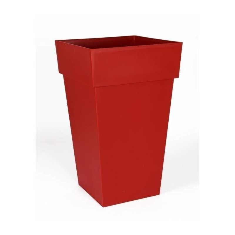 EDA Pot de fleur haut carré TOSCANE - 62 L - 39 x 39 x H 65 cm - Roug EDA Pot de fleur haut carré TOSCANE - 62 L - 39 x 39 x H 65 cm - Roug