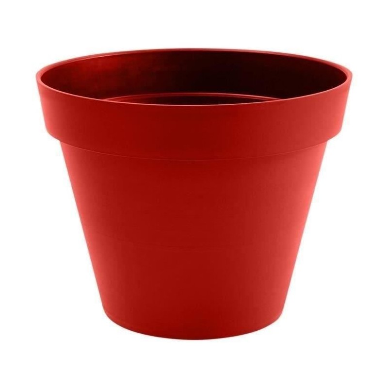 EDA Pot de fleur rond TOSCANE - 76 L - Ø 60 x H 47 cm - Rouge rubis