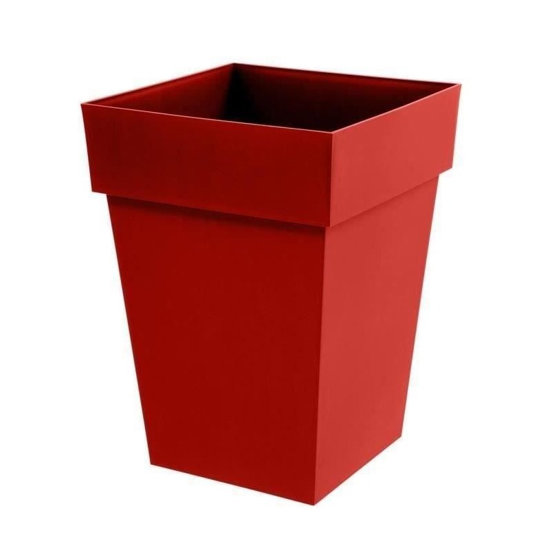 EDA Pot de fleur carré TOSCANE - 51 L - 39 x 39 x H 53 cm - Résistan