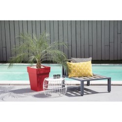 EDA Pot de fleur carré TOSCANE - 51 L - 39 x 39 x H 53 cm - Résistan