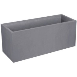 EDA Jardiniere VOLCANIA - 97,6 L - 99,5 x 39 x 43 cm - Gris galet
