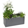 EDA Jardiniere VOLCANIA - 97,6 L - 99,5 x 39 x 43 cm - Gris galet