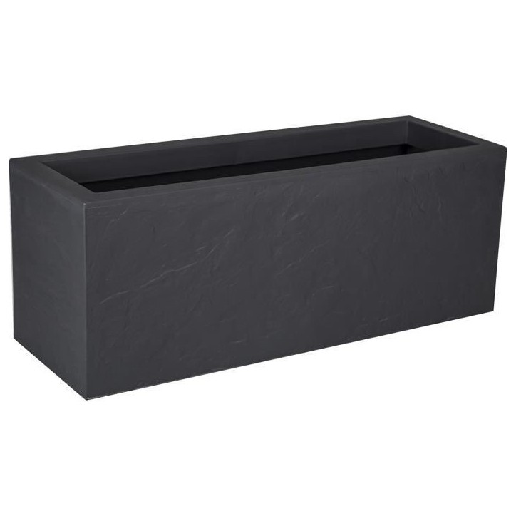 Jardiniere Volcania'Up - EDA - 57 L - Décor Pierre - 79,5 x 29,5 x H. 29,5 cm - Gris Anthracite Jardiniere Volcania'Up - EDA - 57 L - Décor Pierre - 79,5 x 29,5 x H. 29,5 cm - Gris Anthracite