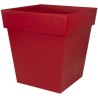 EDA Pot carré TOSCANE - 50 cm - 87 L - 49,5 x 49,5 x 52,5 cm - Rouge