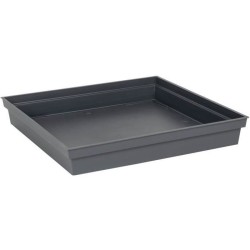 Soucoupe Carrée 40 cm - EDA -Toscane - 40 x 40 x H. 5,9 cm - Gris Ant