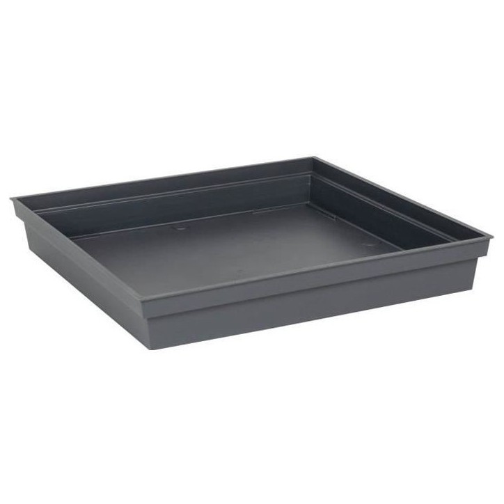 Soucoupe Carrée 40 cm - EDA -Toscane - 40 x 40 x H. 5,9 cm - Gris Anthracite Soucoupe Carrée 40 cm - EDA -Toscane - 40 x 40 x H. 5,9 cm - Gris Anthracite