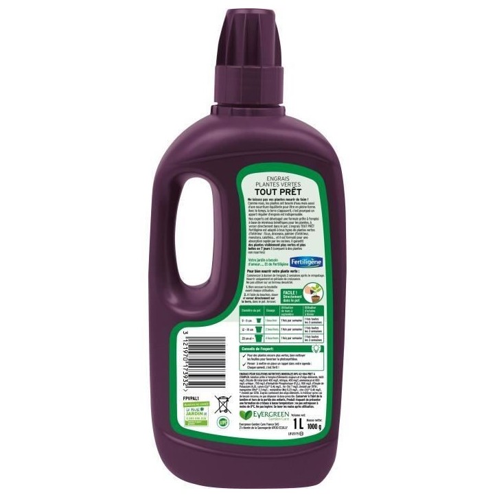 FERTILIGENE Engrais Plantes Vertes - 1 L FERTILIGENE Engrais Plantes Vertes - 1 L