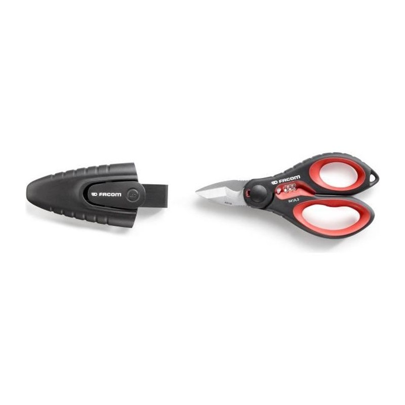 Ciseaux Electricien FACOM - 841A.3PB - Coupe puissante et précise