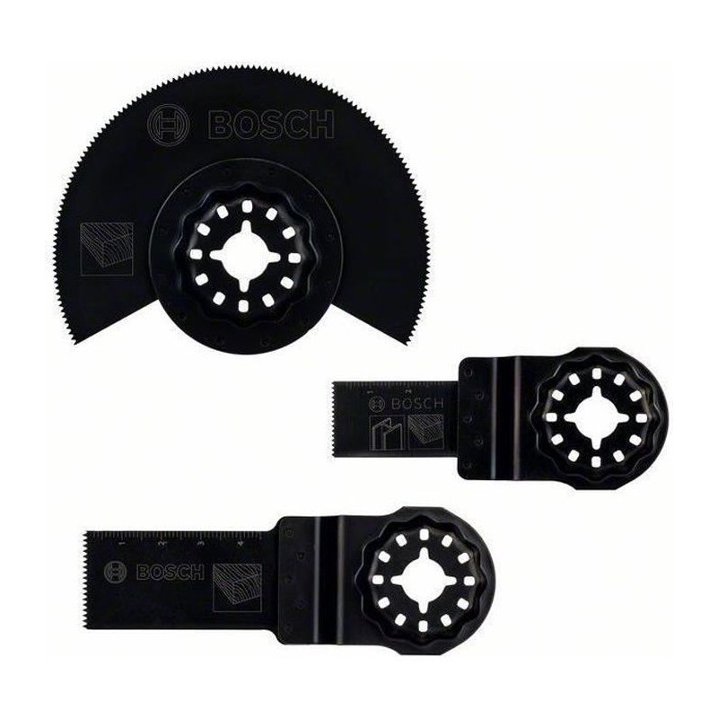 Set de 3 Lames pour outil multifonctions Starlock pour bois et métal Set de 3 Lames pour outil multifonctions Starlock pour bois et métal