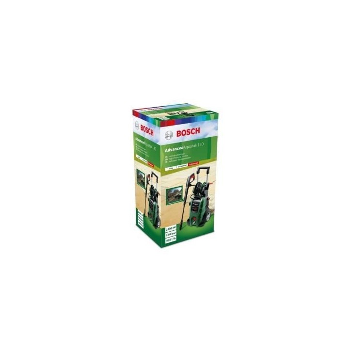 Nettoyeur haute-pression BOSCH AdvancedAquatak 140 - 140 bar - 2100W - Idéal pour les grandes surfaces Nettoyeur haute-pression BOSCH AdvancedAquatak 140 - 140 bar - 2100W - Idéal pour les grandes surfaces