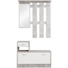 Vestiaire Rudolf - Décor béton structuré / blanc - 100 x 180 x 25 c