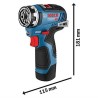 Perceuse-visseuse Bosch Professional GSR 12V-35 FC + 2 batteries 3,0Ah