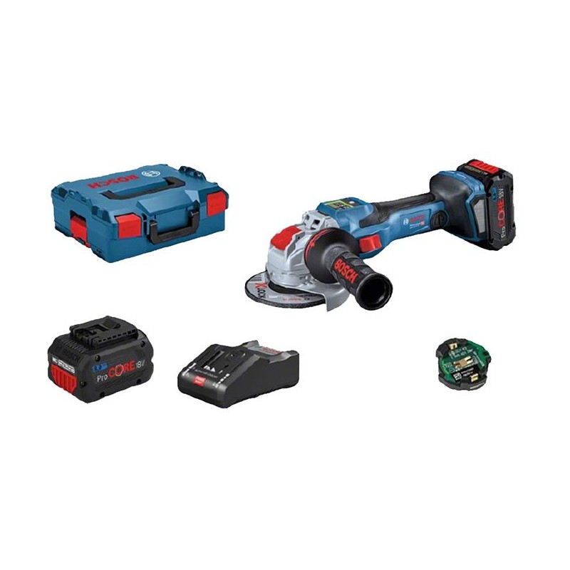 Meuleuse angulaire X-LOCK Bosch Professional GWX 18V-15 SC + 2 batteri