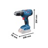 Perceuse-visseuse a percussion Bosch Professional GSB 18V-21 + 2 batte