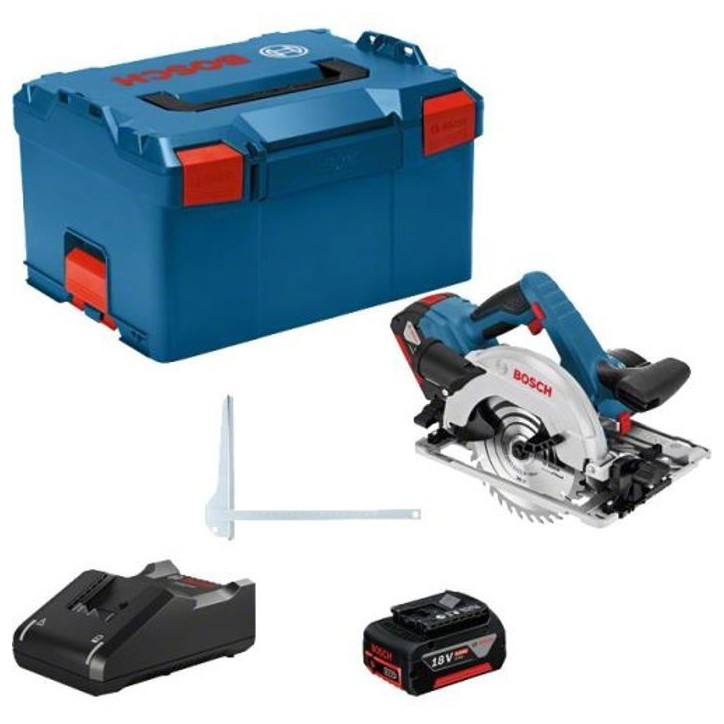 Scie circulaire Bosch Professional GKS 18V-57 G + 2 batteries 4,0Ah + chargeur GAL 18V-40 + L-BOXX - 06016A2106 Scie circulaire Bosch Professional GKS 18V-57 G + 2 batteries 4,0Ah + chargeur GAL 18V-40 + L-BOXX - 06016A2106
