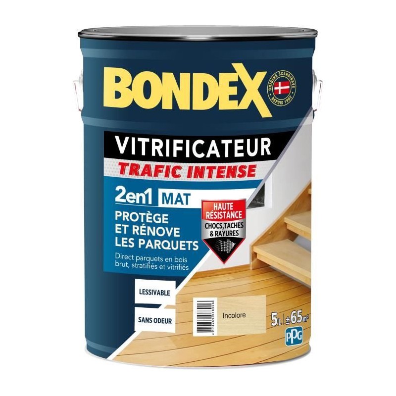 Vitrificateur trafic intense incolore - BONDEX - 446439 - Mat - 5 L Vitrificateur trafic intense incolore - BONDEX - 446439 - Mat - 5 L