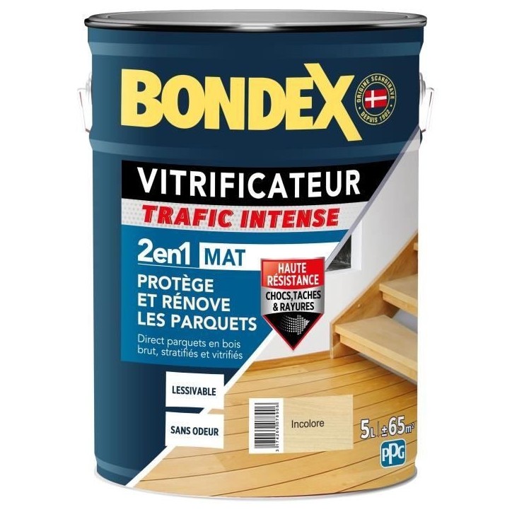 Vitrificateur trafic intense incolore - BONDEX - 446439 - Mat - 5 L Vitrificateur trafic intense incolore - BONDEX - 446439 - Mat - 5 L