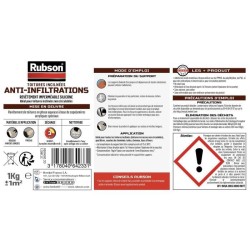 Revetement imperméable - RUBSON - Anti-infiltrations - 1kg - 100% Sil