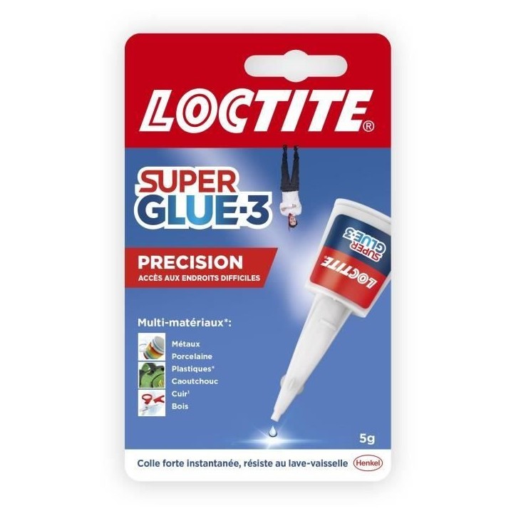 Colles cyanocrylates - LOCTITE - SUPERGLUE-3P - Précision - Bouteille 5 g