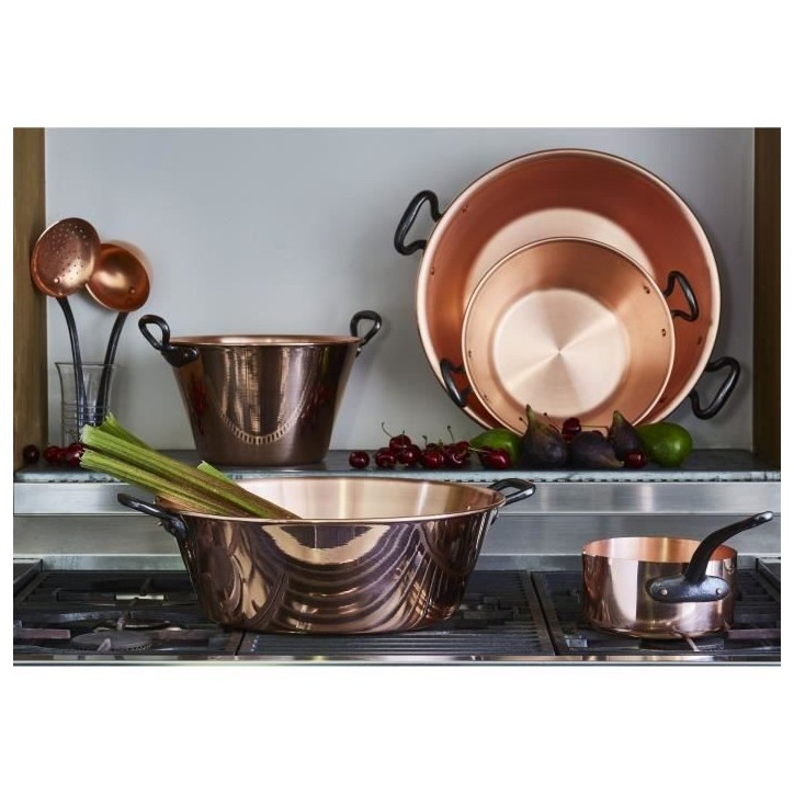 Casserole cuivre - BAUMALU - 12 cm - Cuivre massif - Intérieur étamé - Manche en fonte Casserole cuivre - BAUMALU - 12 cm - Cuivre massif - Intérieur étamé - Manche en fonte