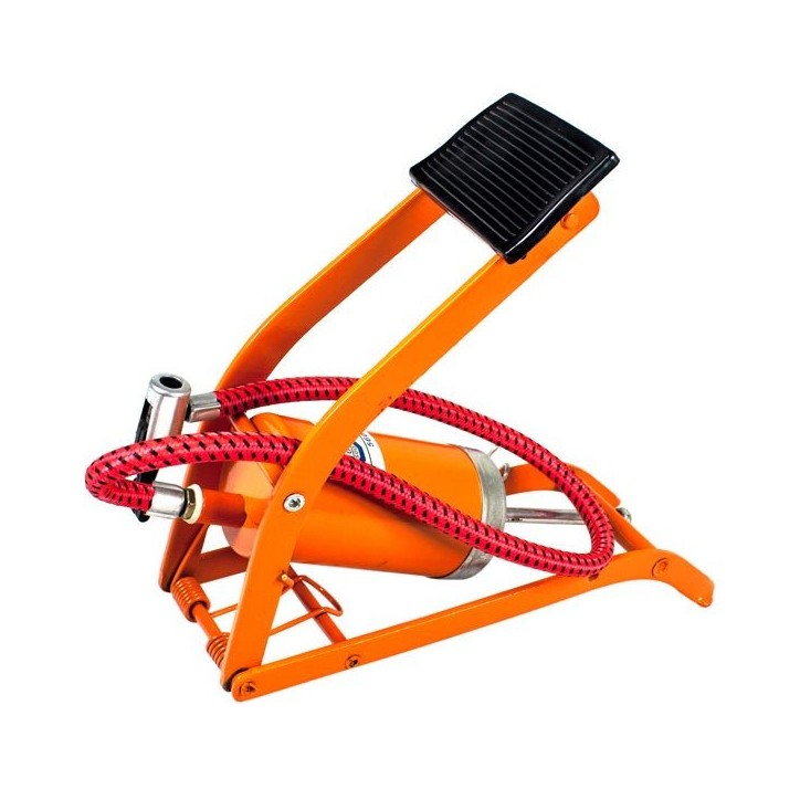 Pompe a pied 3 bars Maxi - PRECISION STEEL - Pour pneus auto, moto, vélo - valve presta - gonflage de ballons Pompe a pied 3 bars Maxi - PRECISION STEEL - Pour pneus auto, moto, vélo - valve presta - gonflage de ballons