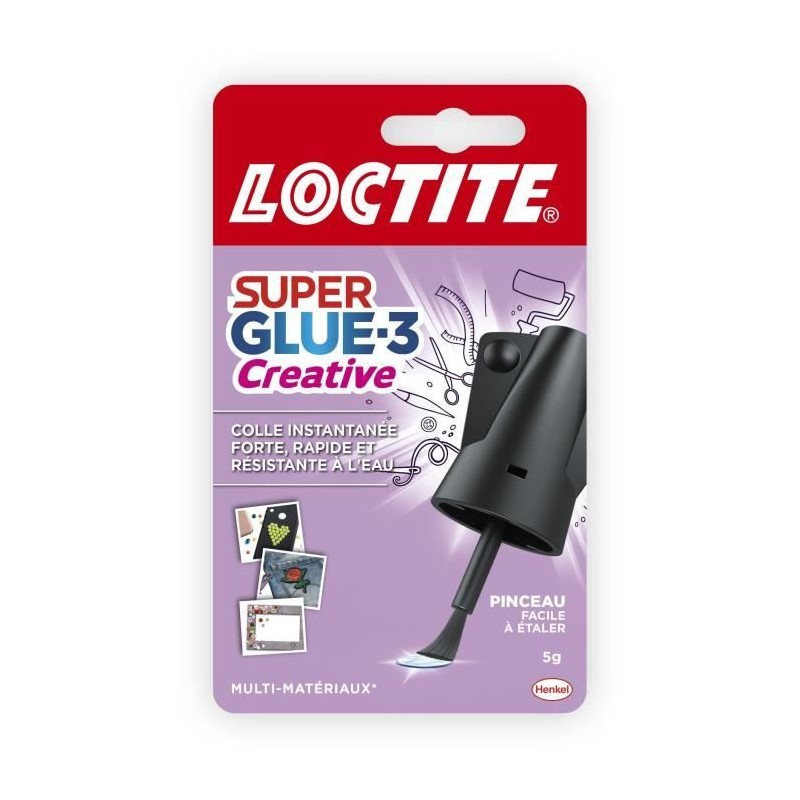 Colles cyanocrylates - LOCTITE - SUPERGLUE-3P - Creative pinceau - Bou