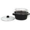 Friteuse - MENASTYL - 3645580 - En acier émaillé - Noir - 26 cm - Av
