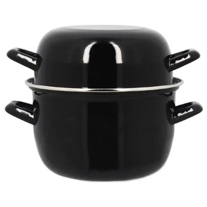 Marmite a moule - MENASTYL - 3645567 - En acier émaillé - Noir - 18 cm - 2,7 litres - Tous feux dont induction Marmite a moule - MENASTYL - 3645567 - En acier émaillé - Noir - 18 cm - 2,7 litres - Tous feux dont induction
