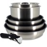 Batterie de cuisine - Induction - MENASTYL - 7930018 - Inox - 6 pieces