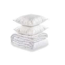 Pack pret a dormir Matelas 140x190 cm + Sommier + Couette + 2 oreiller