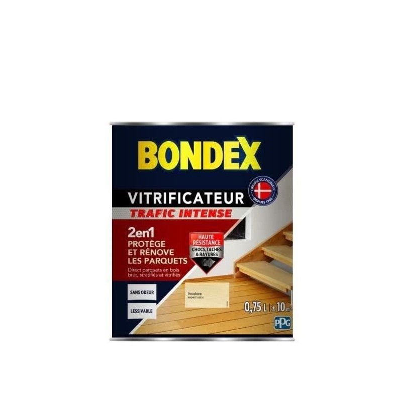 Vitrificateur Satin BONDEX pour Proteger et Rénover les Parquets et E