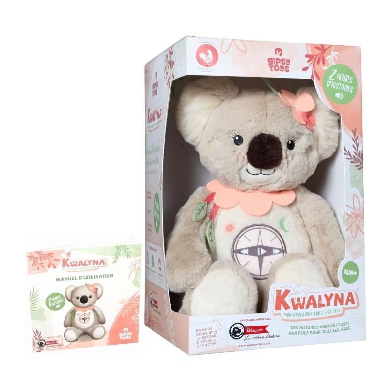 Gipsy Toys - KWALYNA - Koala conteur d'Histoires - Peluche Qui Parle I Gipsy Toys - KWALYNA - Koala conteur d'Histoires - Peluche Qui Parle I