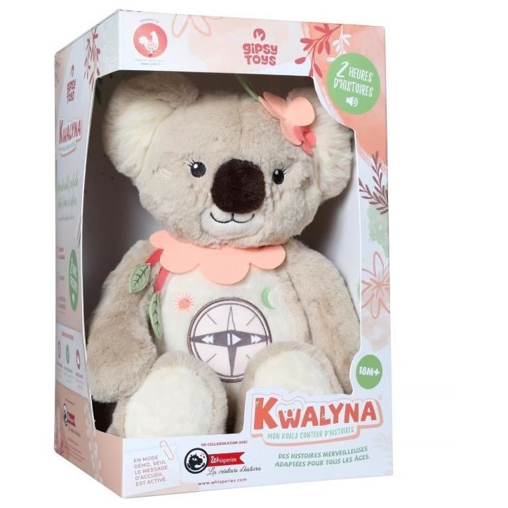 Gipsy Toys - KWALYNA - Koala conteur d'Histoires - Peluche Qui Parle Interactive -Version française - 2h de Contes Merveilleux Gipsy Toys - KWALYNA - Koala conteur d'Histoires - Peluche Qui Parle Interactive -Version française - 2h de Contes Merveilleux
