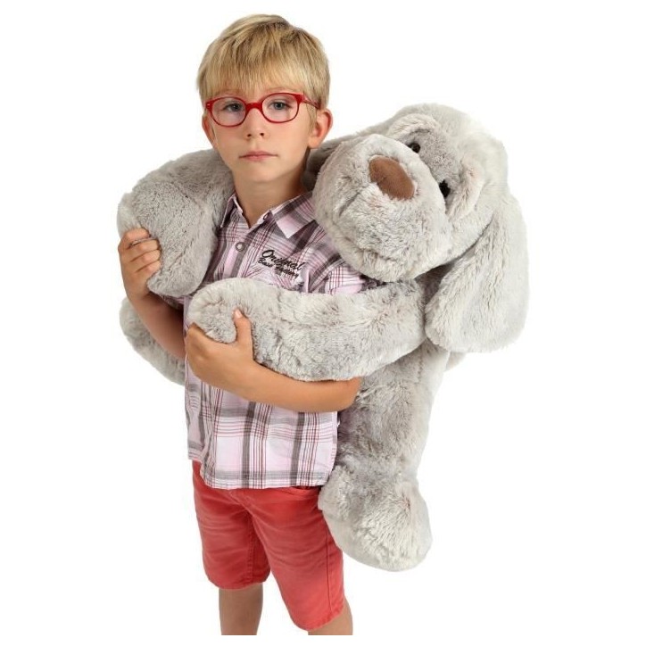 Gipsy Toys - Chien Flatoutou - Peluche - 50 cm - Gris