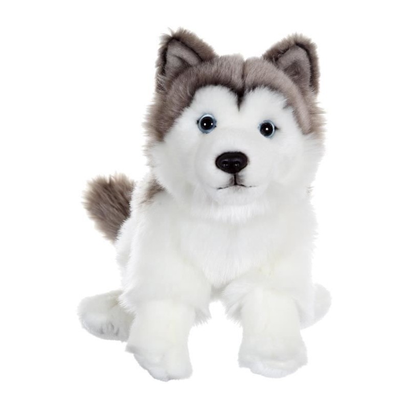 Peluche Chien Husky - GIPSY TOYS - Assis, 25 cm Peluche Chien Husky - GIPSY TOYS - Assis, 25 cm