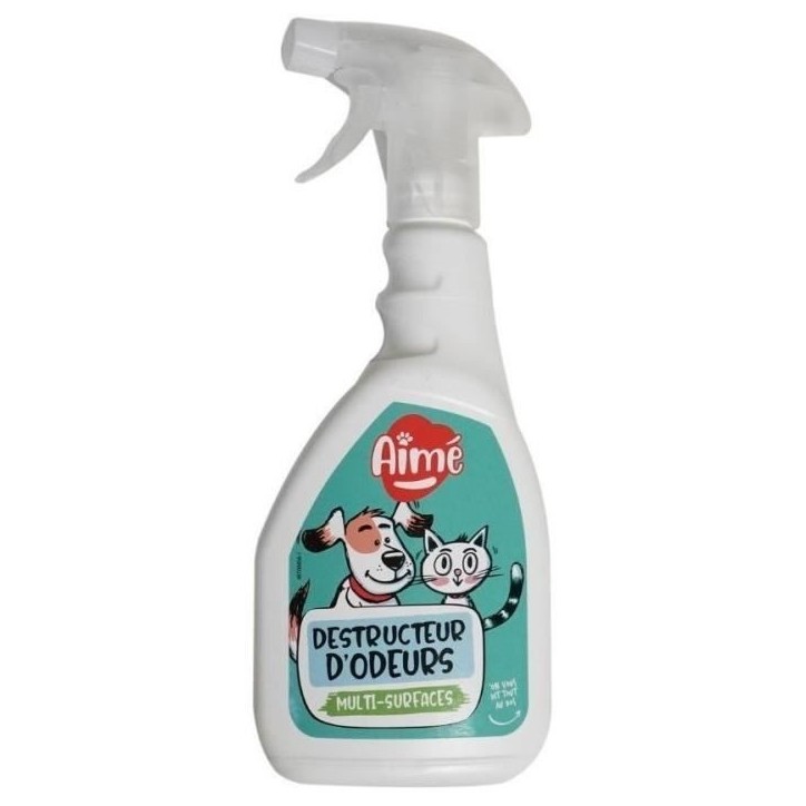 Spray anti-odeurs animaux - AIMÉ - SDESTRUCT'ODEUR pour Chat ou Rongeur - 500 ml - Parfum Muguet