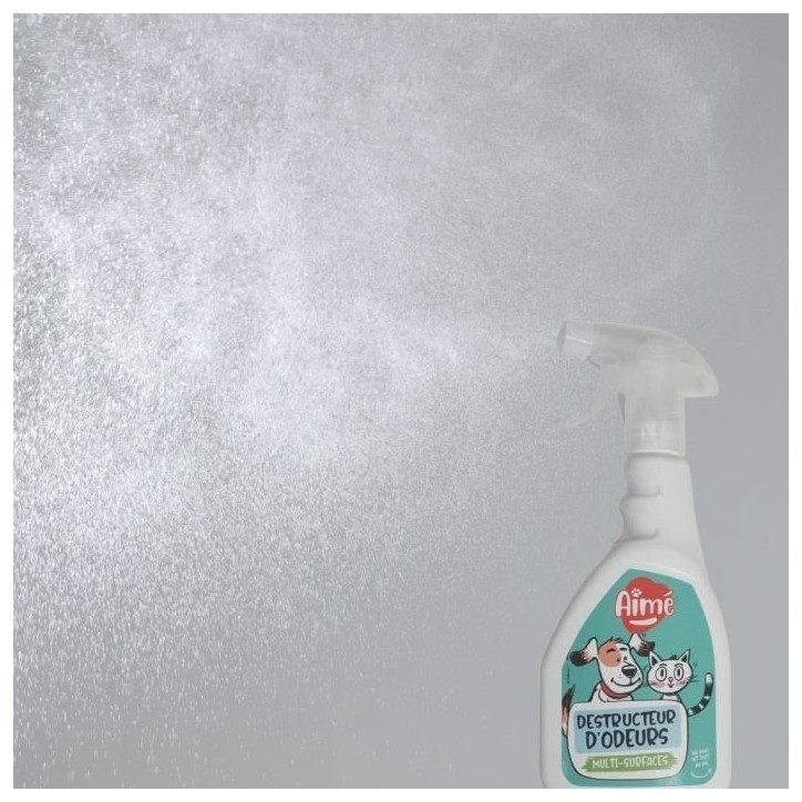 Spray anti-odeurs animaux - AIMÉ - SDESTRUCT'ODEUR pour Chat ou Rongeur - 500 ml - Parfum Muguet