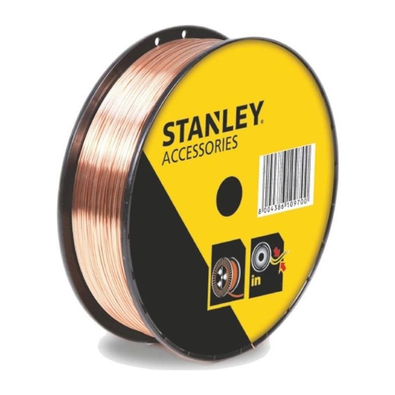 STANLEY 460628 Bobine fil acier pour soudure MIG/MAG sans gaz - Ø 0,9