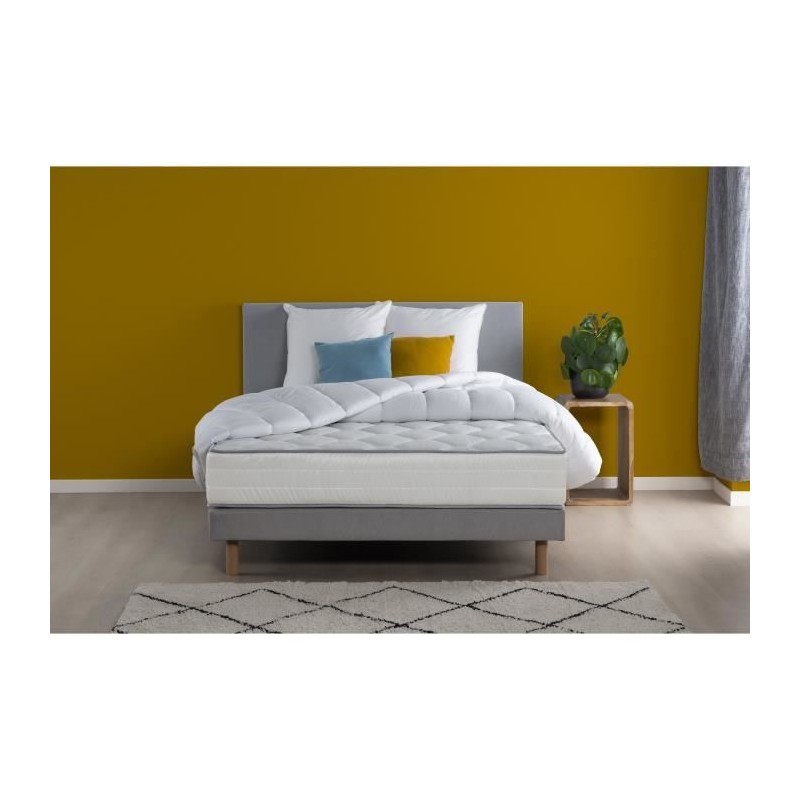 Pack Complet Matelas 160 x 200 cm + Sommier + Couette + 2 Oreillers - Pack Complet Matelas 160 x 200 cm + Sommier + Couette + 2 Oreillers -