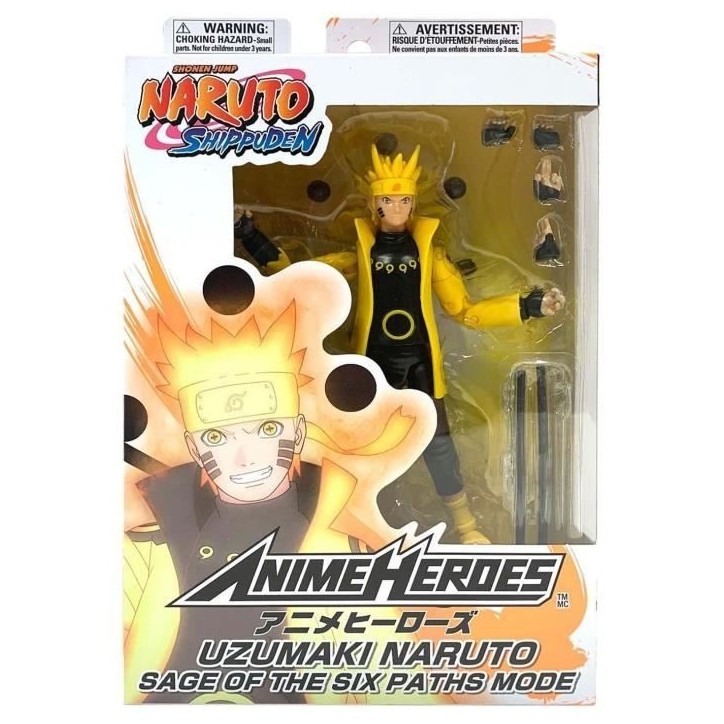 Figurine Anime Heroes Naruto Shippuden - Mode Sage des six chemins - BANDAI Figurine Anime Heroes Naruto Shippuden - Mode Sage des six chemins - BANDAI