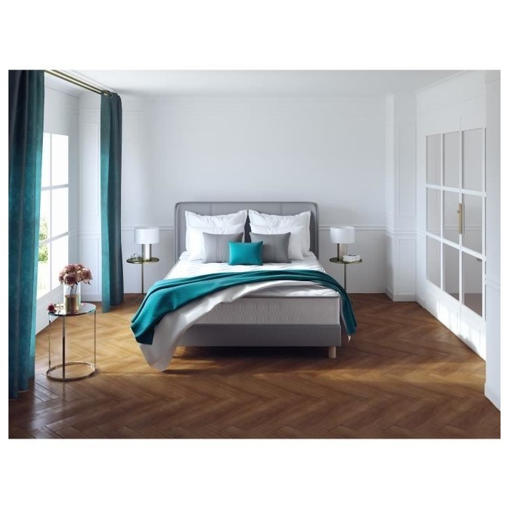 DEKO DREAM Ensemble Memoflex Matelas 140 x 190 cm + sommier - 5 zones et mémoire de forme - 16 cm