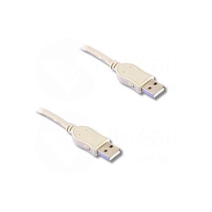 Cable USB 2.0 Hi-Speed, type A mâle / type A mâle, 1m80 Cable USB 2.0 Hi-Speed, type A mâle / type A mâle, 1m80