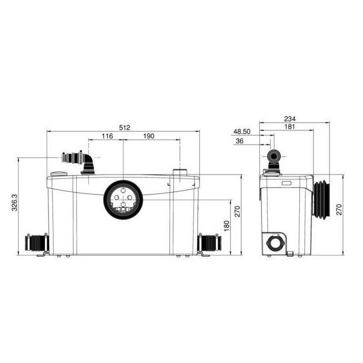SFA Sanibroyeur Plus - Broyeur WC et salle d'eau SFA Sanibroyeur Plus - Broyeur WC et salle d'eau